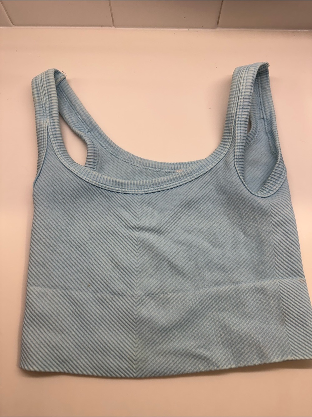 Nikibiki Light Blue Ribbed Tank Top